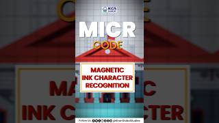 MICR CODE  Magnetic Ink Character Recognition  micr micrcode kgsbanking magnetic shorts [upl. by Emmit]