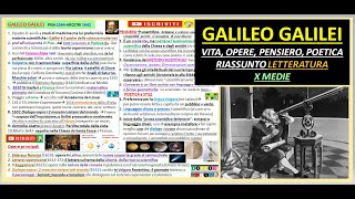 GALILEO GALILEI riassunto Vitaopere poetica letteratura x medie [upl. by Herstein]