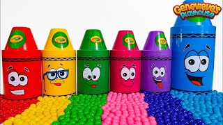 Best Toy Learning Video for Toddlers and Kids Learn Colors with Surprise Crayons [upl. by Kenzi299]