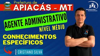 07  Concurso Prefeitura de Apiacás MT  Agente Administrativo  Conhecimentos Específicos [upl. by Ahsenhoj]