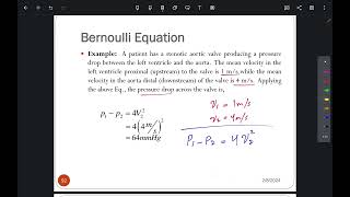 BioFluid I Bernoulli equation 1 [upl. by Hanoy]