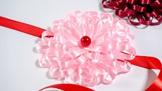 Make Easy Flower with Ribbon DIY Ideas  HandiWorks 122 [upl. by Anaidiriv]