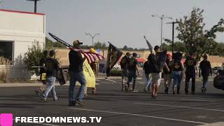 Proud Boys Marching in Springfield Ohio following Rumors [upl. by Pfeifer478]