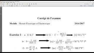 Examen N°5 avec solution Module Mesure électrique et électronique université de Skikda [upl. by Mountfort]