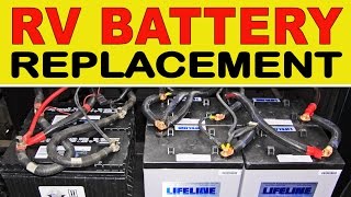 How To Replace Deep Cycle RV quotHousequot Batteries [upl. by Hukill259]