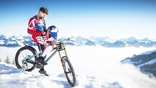 Downhill MTB on steepest World Cup Ski Course [upl. by Ecirtel]