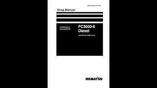 Komatsu PC30006 Diesel 06208 amp Up  06208upDGB0 Service manual [upl. by Stew24]