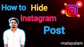 How To Hide Photos On Instagram Without Deleting Malayalam [upl. by Nayt]