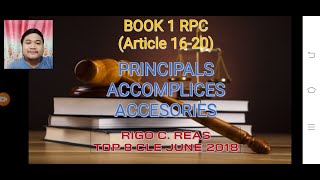 Principal Accomplice Accesory Book 1 RPC article 1620 [upl. by Johanna]