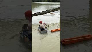 My cardboard boat floats [upl. by Ecirehs]