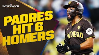 SIX HOMERS Padres tie singlegame MLB postseason record  Fernando Tatis Jr hits 2 homers [upl. by Llerrem]