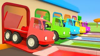 Learn colors with the five tow trucks for kids Full episodes of Helper Cars cartoons for kids [upl. by Giuseppe]