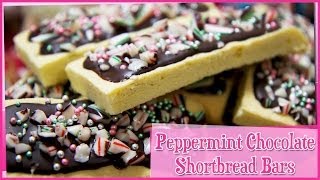 Peppermint Chocolate Shortbread Cookie Bar [upl. by Henigman]