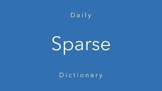 Sparse Daily Dictionary [upl. by Niledam]