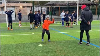 Séance d’entraînement de football avec mon joueur sur un petit test physique action football [upl. by Sihonn]