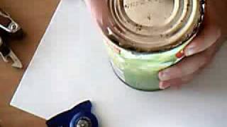 how to use a pocket knife can opener [upl. by Latnahs]