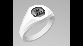 Rhino Ring Design signet ring design using rhino [upl. by Aneehc653]