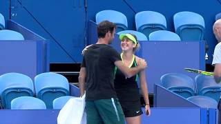 Roger Federer practice session  Mastercard Hopman Cup 2018 [upl. by Ever]