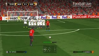 PES 2017  Manchester United vs Anderlecht  Free Kick Goal Pogba amp Full Match  UEFA Europa League [upl. by Jamima302]