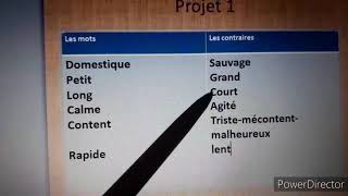 Les synonymes et les antonymes المرادفات والاضداد projet 1 2 et 3 [upl. by Pooi]