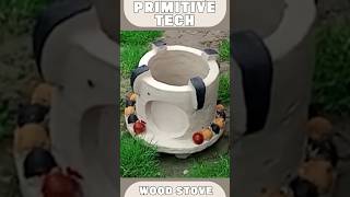 DIY EcoFriendly Primitive Wood Stove with Clay amp Achar Jar 🔥  Perfect for Survival Cooking shorts [upl. by Watanabe]