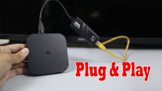 How to Connect Mi TV Box with LAN Cable  USB Ethernet Connection Adaptor [upl. by Eran611]