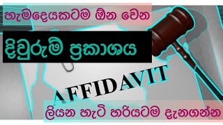 දිවුරුම් ප්‍රකාශයක් හරියටම ලියන්නේ කොහොමද How to write an affidavit Safehouse219 [upl. by Philander]