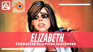 Elizabeth Fanart in Blender 281 [upl. by Pamella]