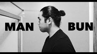 Manbun  Thick wavy hair  Mens hairstyling tutorial [upl. by Yc]