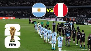 ARGENTINA vs PERU  FIFA World Cup 2026 Qualifiers  Live Football Match  PES 21 [upl. by Leahcir]