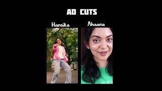 Hansika Krishna VS Ahaana Krishna instagram trending dance transition sisters [upl. by Zurek551]