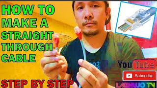 How to make a straight through network cable  Step by Step  Quick and Easy  RJ45 [upl. by Sibilla]