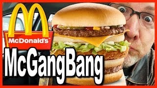 McDonalds ★ Secret Menu Item ★ McGangBang Sandwich Food Review  KBDProductionsTV [upl. by Griffiths]