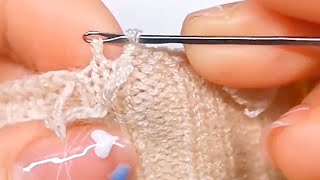 The Simplest Method of HandLocking the Collar of a Knitted Sweater at Home [upl. by Assereht986]