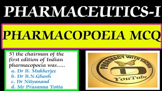 Pharmacopoeia mcqIndian pharmacopoeia mcq questionsIntroduction to pharmacopoeiapharmaceutics [upl. by Niajneb130]