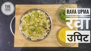 रवा उपिट  Rava Upma  Recipes by The Casual Cook  Subscribe for more tasty Dishes and Recipes😋 [upl. by Rafaela]