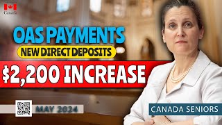 OAS Payments Increase New 2200 Direct Deposits For Canadian Seniors Aged 65 And Over [upl. by Eicnarf]