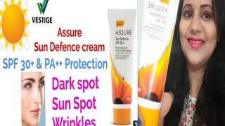 vestige Assure sun defence spf 30 faydebest sunscreen how to use in hindi [upl. by Summers]