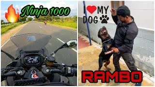 MEETING RAMBO AFTER 5 DAYS  Therika vidalamaa DracEryx Ninja 1000 💥  Tamil vlog [upl. by Aianat]