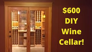 DIY Basement Wine Cellar  Cheap but Fully Custom [upl. by Anecuza]