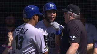 KCCLE Hosmer Yost get ejected for arguing call [upl. by Asnerek790]