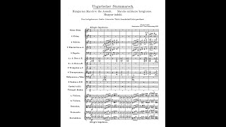 Franz Liszt  Ungarischer Sturmmarsch S119 score video [upl. by Alemak]