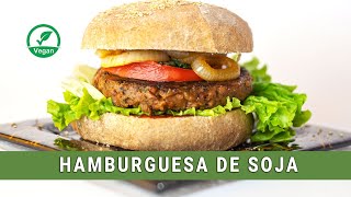 Hamburguesas de SOJA texturizada 🍔  100 VEGANAS [upl. by Aliuqaj324]