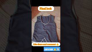 Jacket cutting and stitching tutorial part2🔥 how to make jacket uniform for girls😱shortsfeedviral [upl. by Aipotu103]