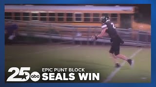 Holland Hornets Blocked Punt Leads to Touchdown Play of the Week [upl. by Ardnaiek59]