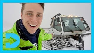 Inside a WINCHCAT GROOMER at Fernie Alpine Resort BC [upl. by Morrison]