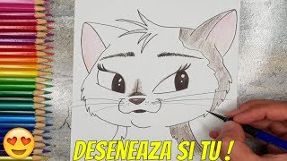 🐱Cum se Deseneaza un Cap de Pisica in Creion  Schita Simpla🐈 [upl. by Ylehsa]