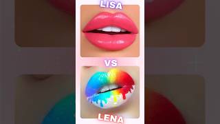 Lisa 🆚 Lena 💜🧡🤎🤍💙🩷🩵quiz shorts youtube lisa lena vs [upl. by Annovad]