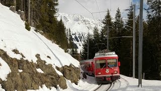 RhätischeBahn Mitfahrt im Be 44 512 [upl. by Arutak]