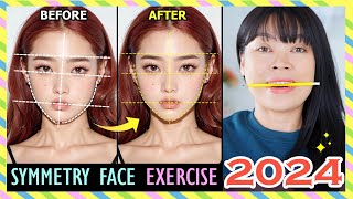 2024 SYMMETRY FACE EXERCISE  Fix asymmetrical face Get a perfectly symmetrical face in 2 weeks [upl. by Amathist]